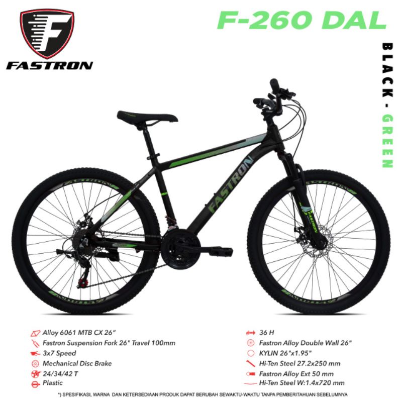 Sepeda Gunung MTB Alloy 26 inch F-260 DAL FASTRON