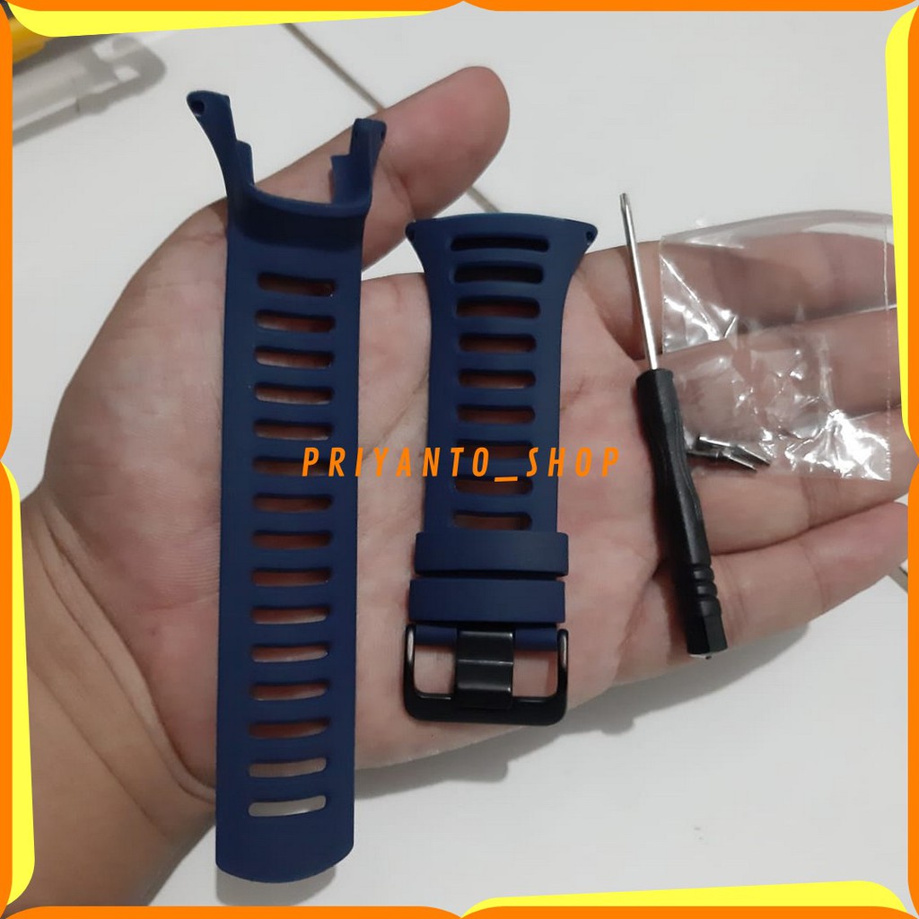 Tali Strap Jam Tangan Suunto Ambit 1 2 3 Sunrest Outdoor Oem Biru Navy