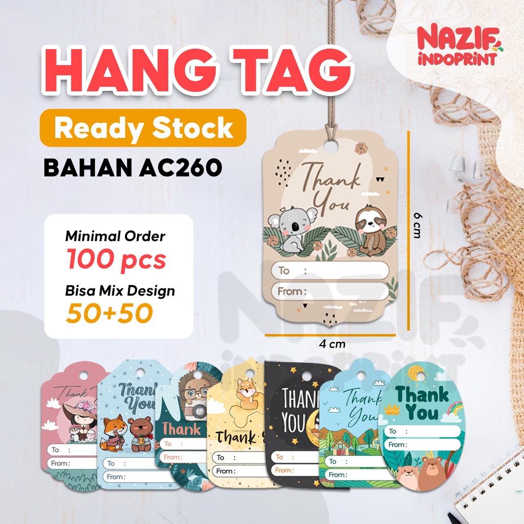 

Hang Tag Thank You 2 Sisi Art Carton Tebal 260 gsm / Hang Tag Aksesoris / Hang Tag Souvenir / Hang Tag 2 Sisi Murah / Hang Tag macam bentuk Murah Berkualitas