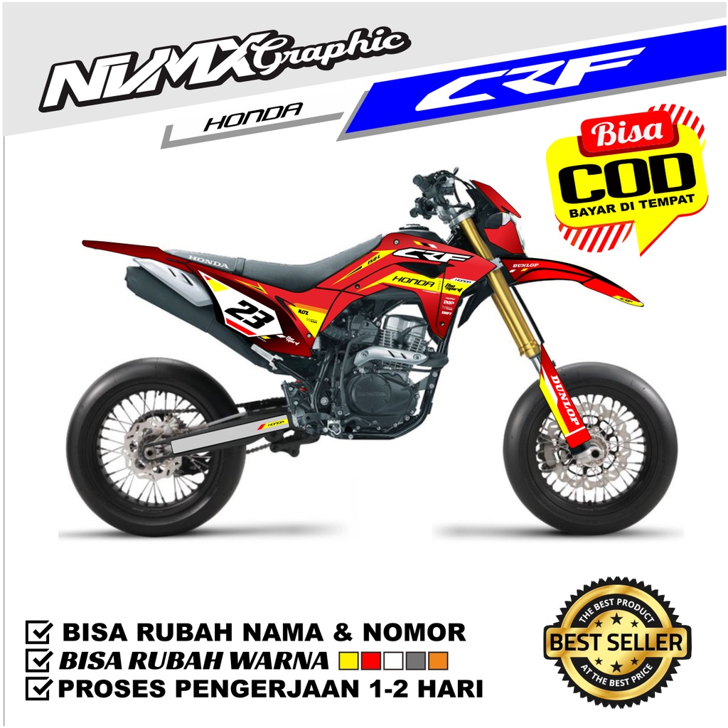 STIKER CRF 150L FULL BODY/DECAL HONDA CRF/CRF SUPERMOTO/CRF 150L AKSESORIS