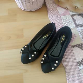 PAWPAWSHOES Kode Lulu Black sepatu wanita big size  jumbo 