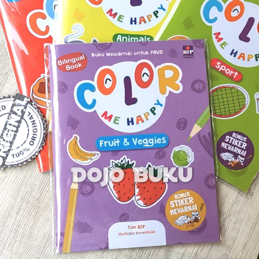 Buku Seri Color Me Happy Cover 2022 (Bonus Stiker Mewarnai BIP)