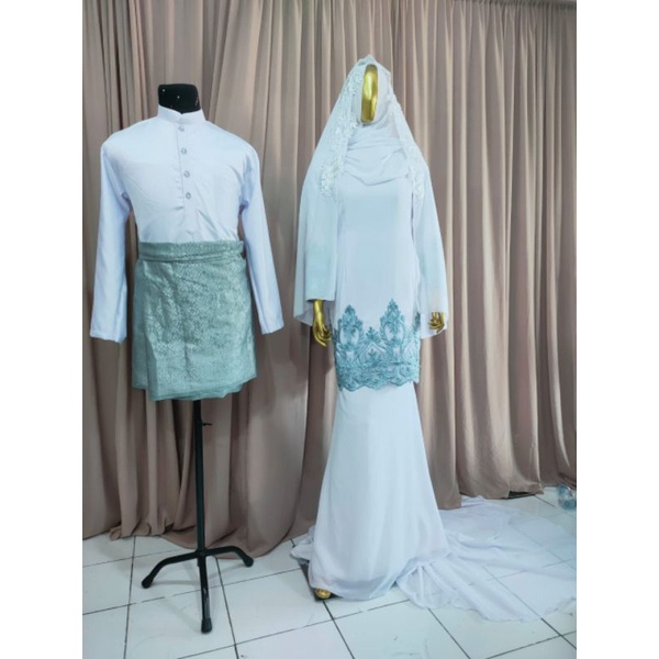gaun pengantin muslimah Malaysia gaun walimah gaun akad wedding dress muslimah