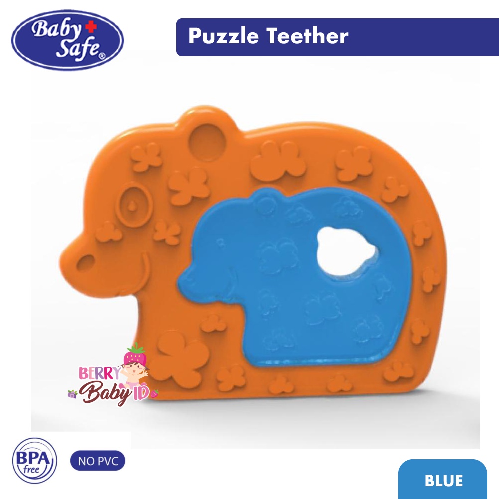 Baby Safe 2-in-1 Puzzle Teether Gigitan Bayi Isi Air Steril TT008 BBS088 Berry Mart