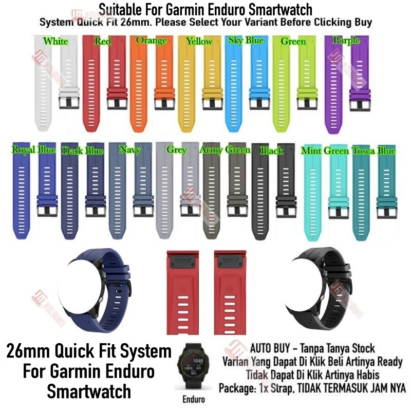 EQF Tali Jam Watch Strap Garmin Enduro Smartwatch - Quick Fit 26mm