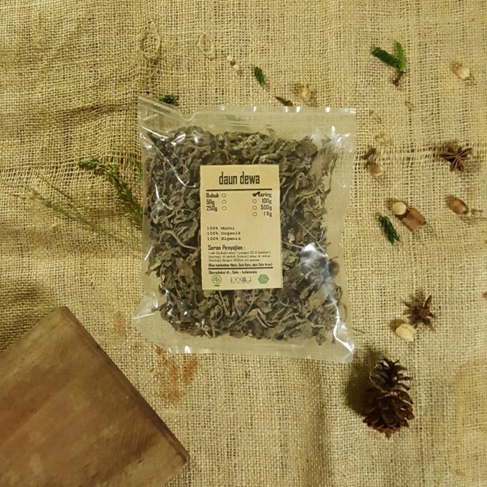 

DAUN DEWA / SAMSIT KERING 250 GRAM - Gynura Divaricata - MURNI -