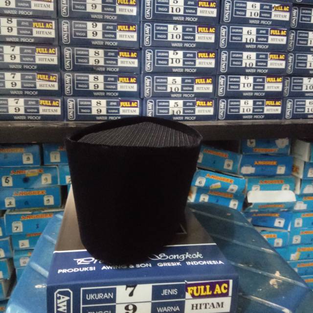 Peci hitam full ac awing tinggi 10
