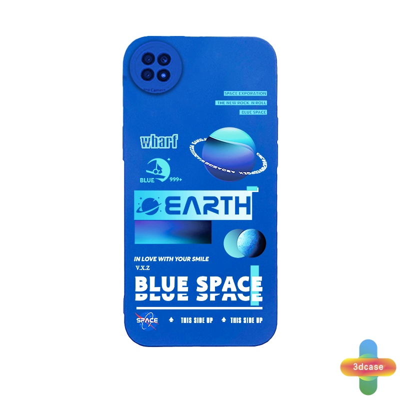 Casing TPU Xiaomi Redmi Note 10 PRO MAX 9 8 10 10S 9 PRO MAX 11 9S Xiaomi Redmi POCO C3 C31 X3 NFC X3 PRO Redmi 9 9C NFC 9A 9i 9T 9AT 9 PRO Power 10X POCO M2 PRO 10 Prime Motif Klein Blue Space Camera Lens Protection Soft Case