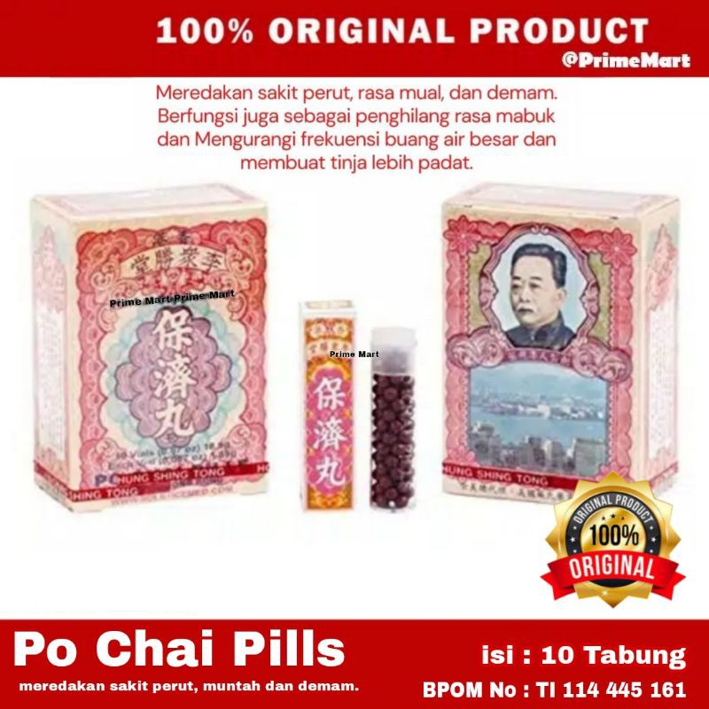 PO CHAI PILL Meredakan sakit perut, rasa mual, dan demam.