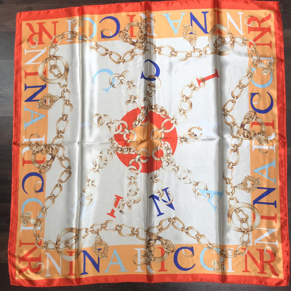 lerudung motif rantai alfabeth satin silk premium murah kualitas tinggi