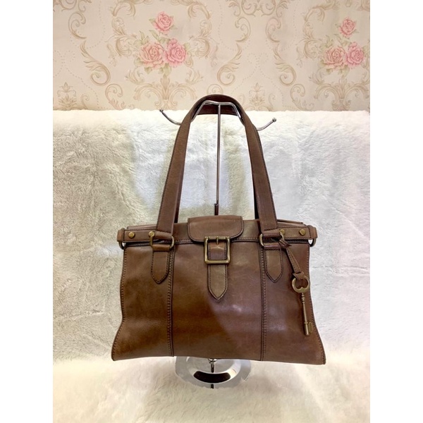 preloved Fossil VRV SATCHEL WEEKENDER BROWN