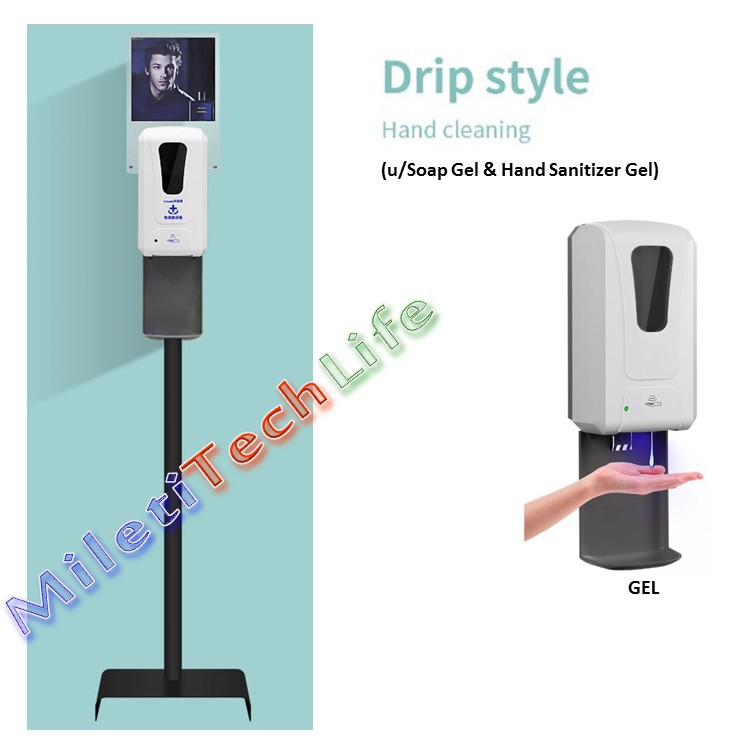 F1408S Auto Soap Dispenser Standing FOAM GEL SPRAY Hand Sanitizer Sensor Otomatis