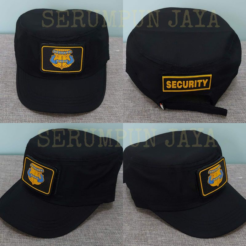 TOPI KOMANDO GADA PRATAMA - TOPI KOMANDO GADA PRATAMA VELCRO 2PATCH BIRU KUNING