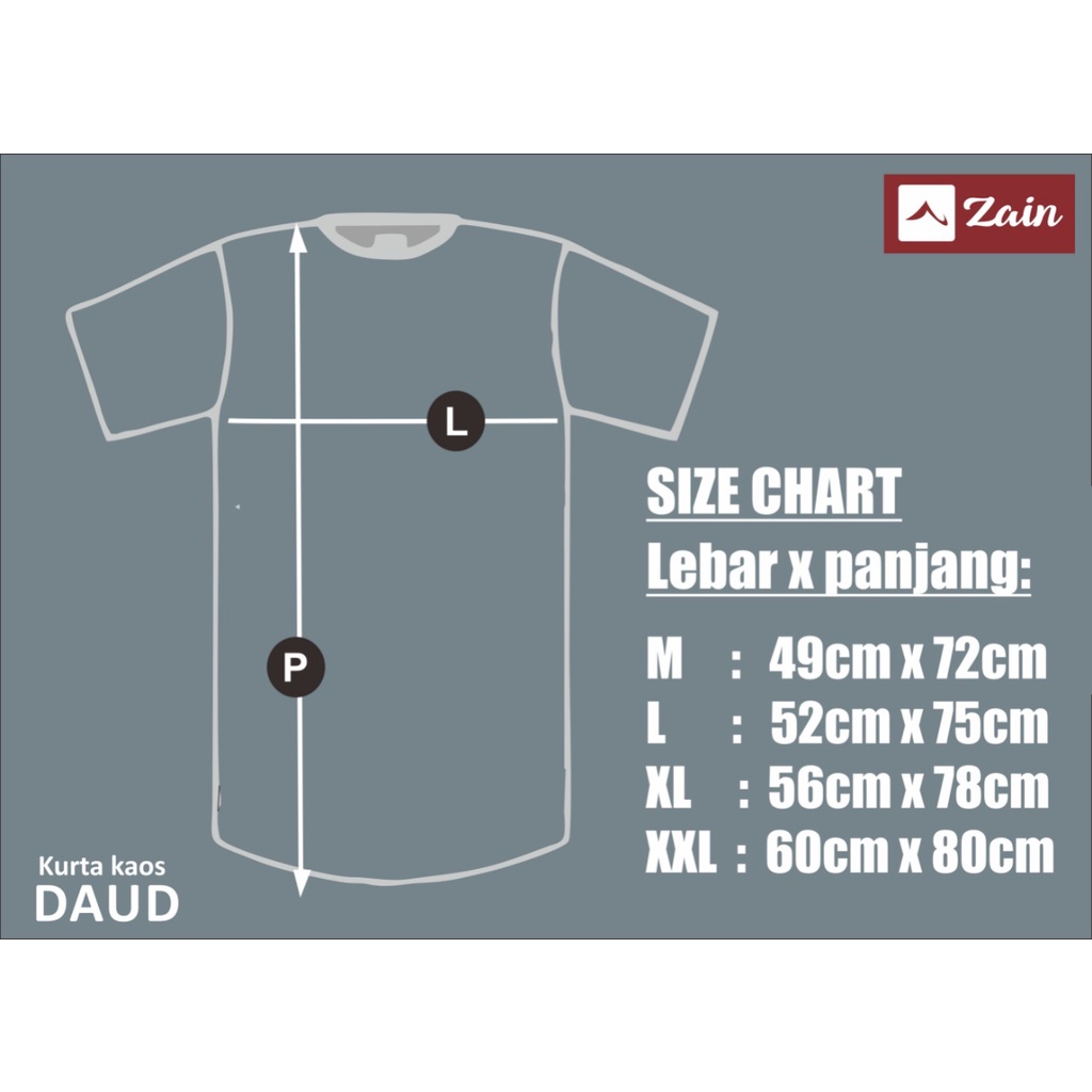 Kaos Kurta Daud Lengan Pendek Bahan Katun Combed Siro 30s Kaos Lengan Pendek