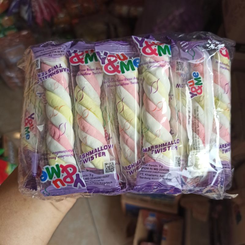 

Marshmallow Permen You & Me Twister Rasa Anggur 7g