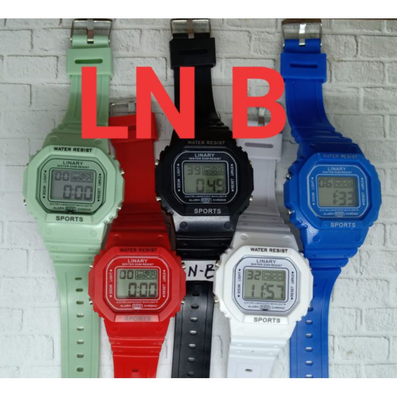 Jam Tangan Wanita Digital Water Resistant Korean Style Sport warna,..