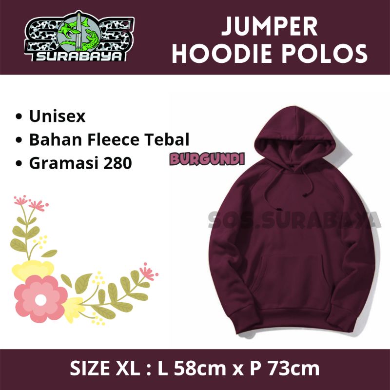 HOODIE Wanita Sweater Pria Polos Laki Laki Perempuan XL-6