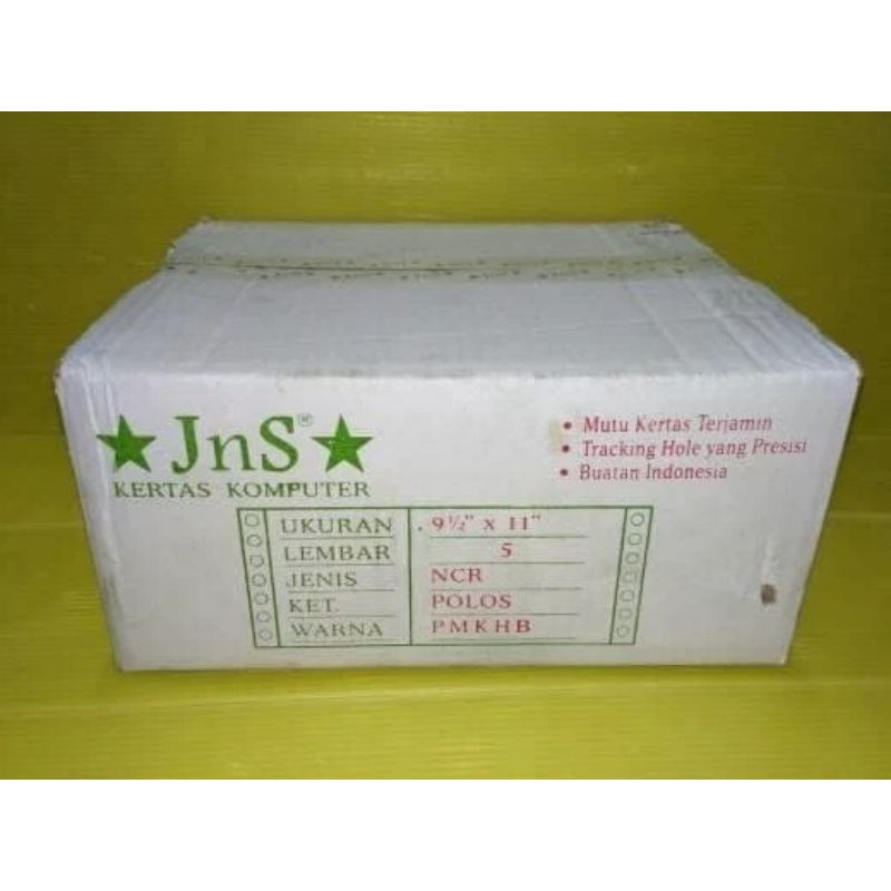 

Kertas Continuous Form 5 ply NCR JNS Ukuran 9.5x11 K5-K5/2