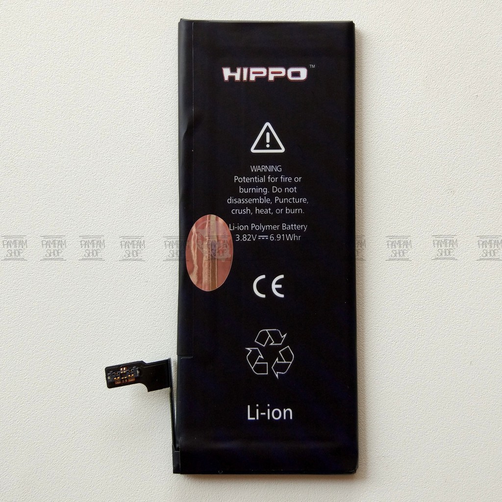 Baterai Hippo Double Power Original Apple Iphone 6 6G Batre Batrai Battery Dual Handphone Hipo Ori