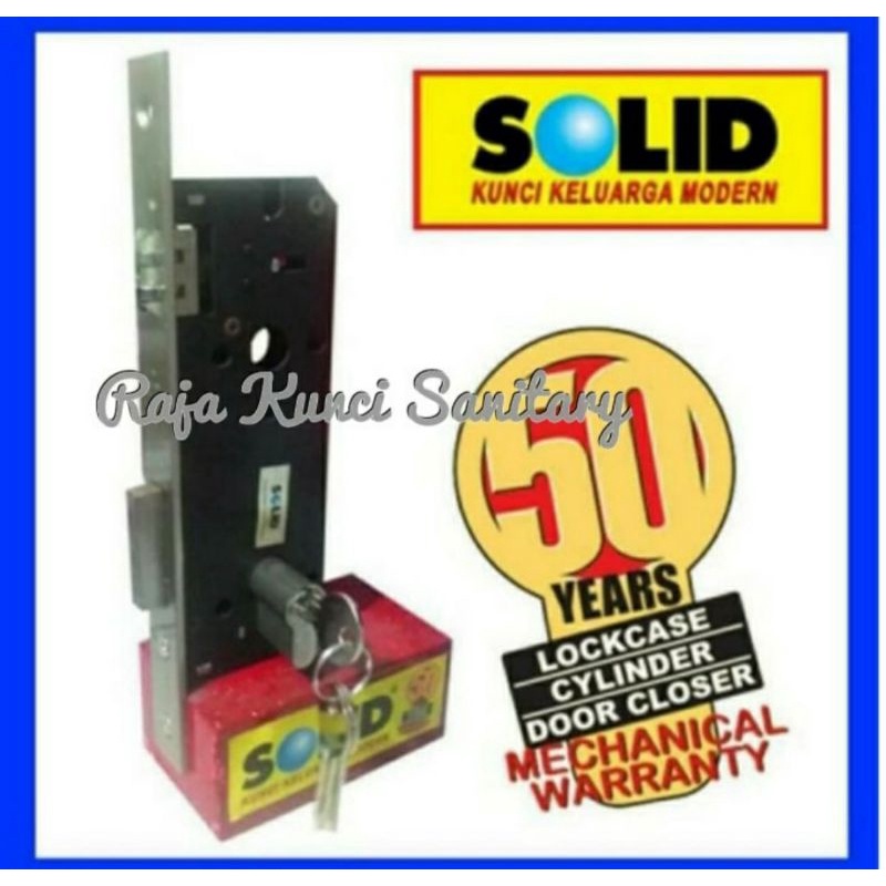 Roller Lockcase/Kunci Pelor/Bodi Solid LC 112 WL 40 US 32 + Cylinder/Stainless/Gold