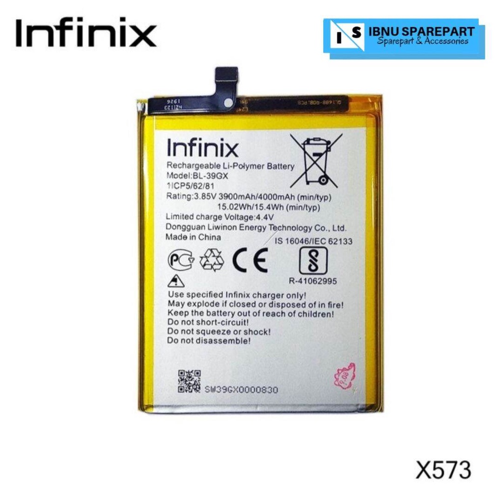 BATERAI BATRE FOR INFINIX X573 HOT S3 - X608 HOT 6 PRO BL39GX BATTERY ORIGINAL