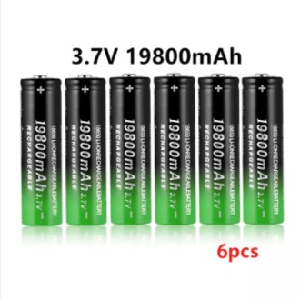 GTF 18650 Baterai Li-Ion Baterai isi ulang 19800mah 3.7V untuk senter senter LED