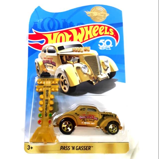 HOT WHEELS EDISI KHUSUS GOLD 50 TH PASS N GASSER