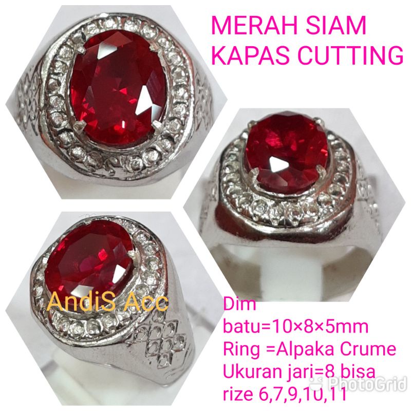 CINCIN BATU MERAH SIAM KAPAS