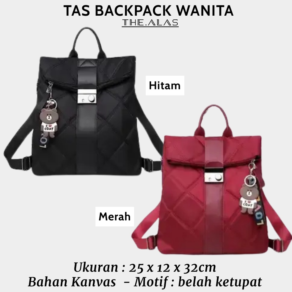 Ransel Wanita Kerja Kantor Kuliah Murah / Tas Sandang Backpack Laptop Cewek Terlaris