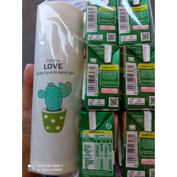 

paket 6 pcs milo + tumbler kaca