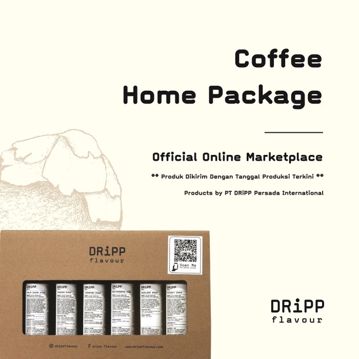 

nh201dd Dripp Home-Use Package - Paket Sirup Buat Minuman Ala Kafe Di Rumah - Paket Kopi Ds201Fs