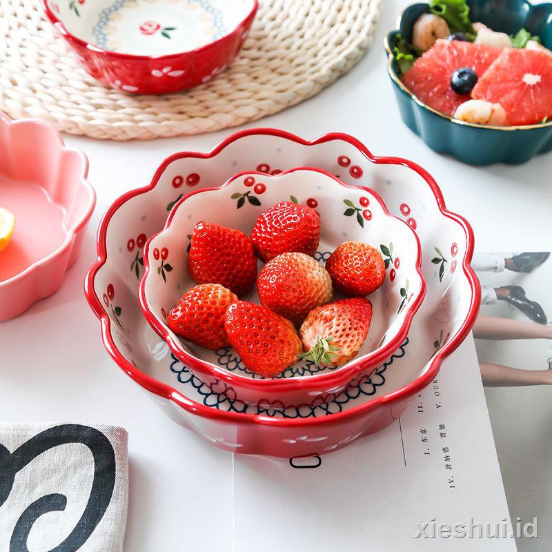 Mangkok Keramik Motif Buah Ceri Gaya Jepang Nordic Untuk Mangkok Keramik Motif Buah Ceri Gaya Jepang Nordic Untuk
