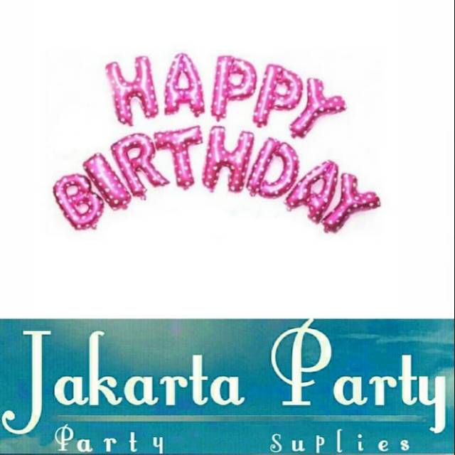 Balon Set Happy Birthday Pink Balon HBD Set / Balon Foil Happy Birthday