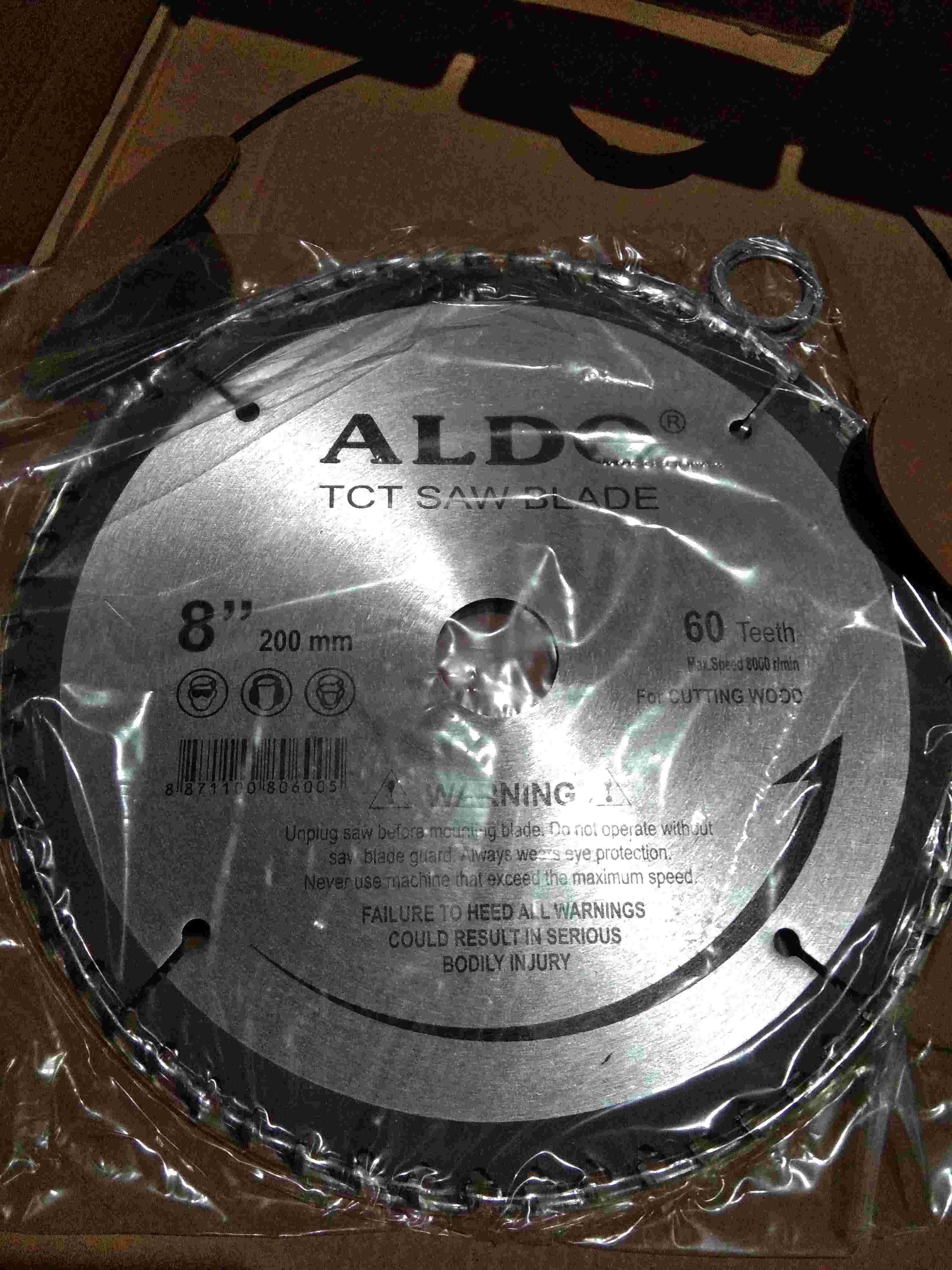 Aldo 8 In 60t Mata Potong Tct Kayu Gergaji Circular Saw Blade Bosch