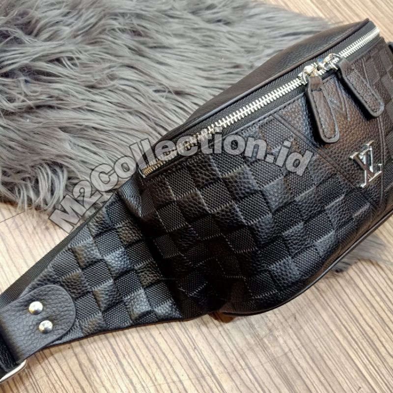 Waistbag Bumbag LV Damier Embos Tas Pinggang Belt Bag Kulit Asli Premium Import