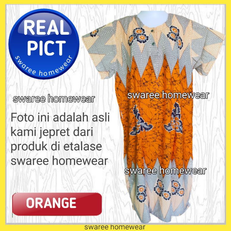 Baju Daster Batik Busui Baju Wanita Jumbo Rayon Murah Lengan Pendek Kekinian Daster Batik Pekalongan