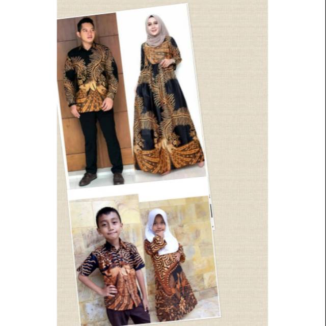 Baju batik couple gamis muslim anak muda modis batik Indonesia