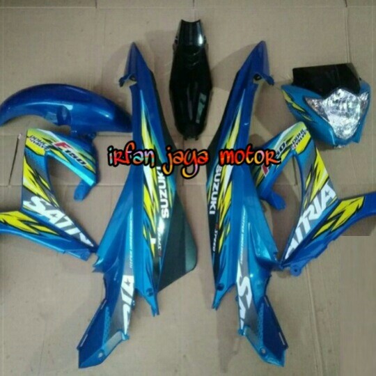 Cover body full halus Suzuki Satria fu facelift biru