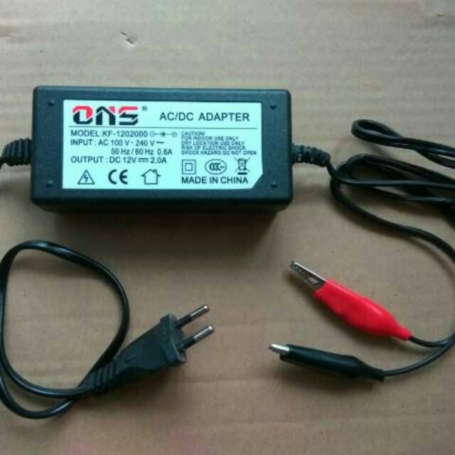 Charger Casan Adaptor Tester Lampu Aki Accu Motor