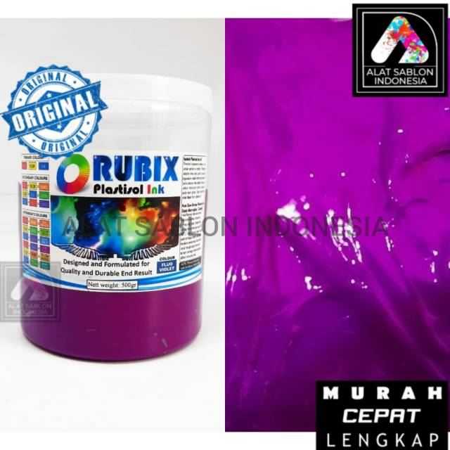 

TINTA SABLON PLASTISOL RUBIX UNGU STABILO FLO VIOLET 500GR