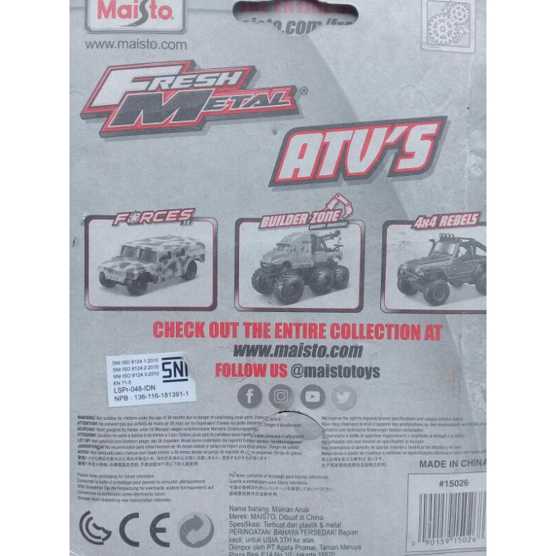 Diecast Motor ATV Driver (Motor Offroad Pantai) Metal Original Maisto.com