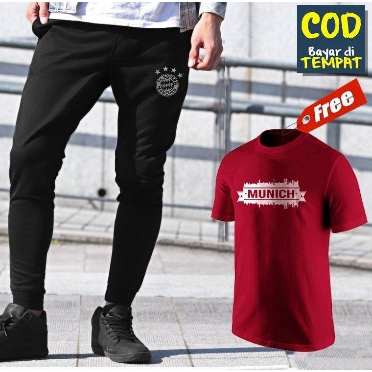 CELANA TRAINING JOGGER PANJANG BOLA BAYERN MUNCHEN FREE KAOS
