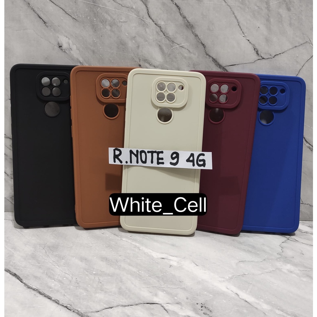 SoftCase ProCamera Silicon Matte Case Full Cover Redmi Note 9 Note 9 Pro White_Cell