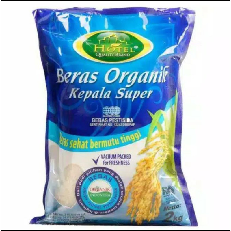 

Beras organik hotel kepala super 5 kg