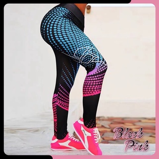 【BLACKPINK】Celana Legging Digital Printing POLKA • Leging Import • Senam Yoga Olahraga • Fashion Wanita