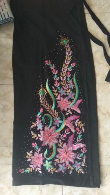Rok Lilit Bordir Motif Setangkai Premium Quality / Setelan Kebaya / Setelan Brukat