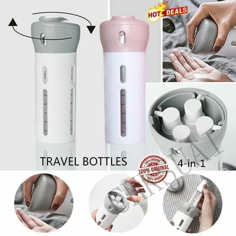 4 in 1 Botol Dispenser Portabel Untuk Lotion / Shampoo / Gel Krim