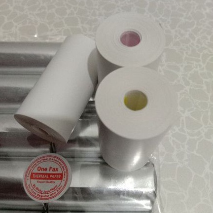 

thermal paper roll ukuran 58X30 1.pak isi 10.pcs cokok untuk semua mesin printer bluetooth 58mm