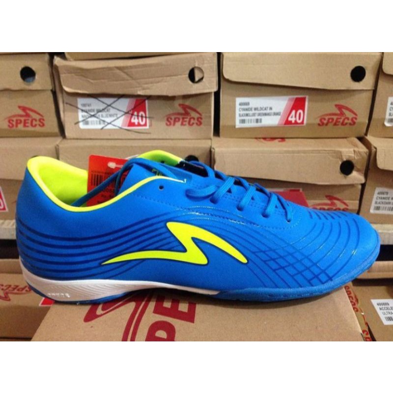 TERMURAH Sepatu Futsal Specs Accelerator Infinity 19 IN Ultra Blue/Safety Yellow Original