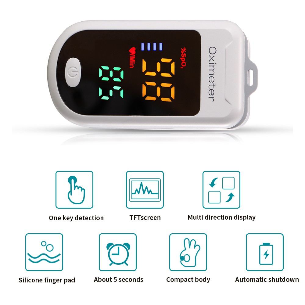 Fingertip Pulse Oximeter Oximetry Sp02  LED AB-88  ALAT UKUR KADAR OKSIGEN DARAH DAN DETAK JANTUNG